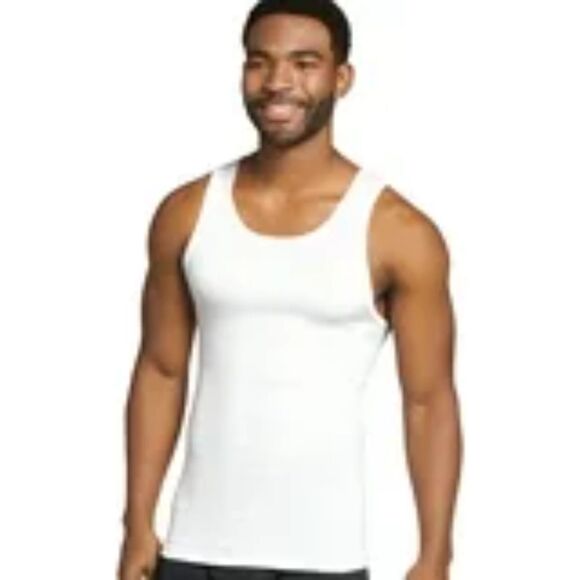 Jockey Men's 3-Pk Cotton Tank Top A-Shirt White Undershirt 3XL Comfort NWT - Picture 1 of 7